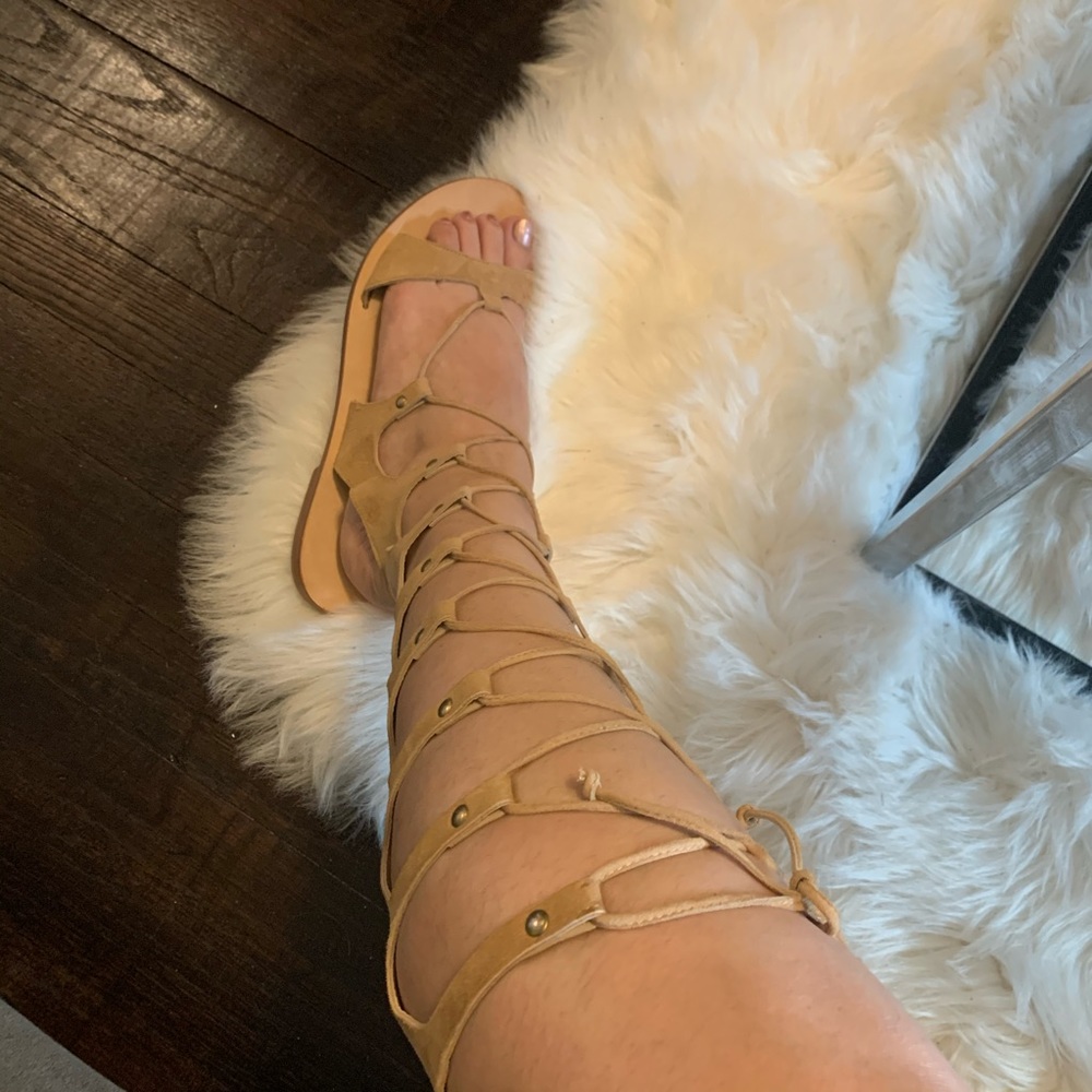 CORNETTI Conca Gladiator Nude Tan Sandal 40 10